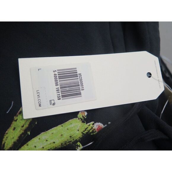 Levi's 852800018 Women's Sz L Black Cactus Serif Logo Hoodie Sweatshirt - Picture 5 of 7